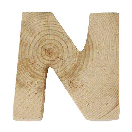 Rayher 6214600 Holzbuchstaben, 5x1cm, N von Rayher