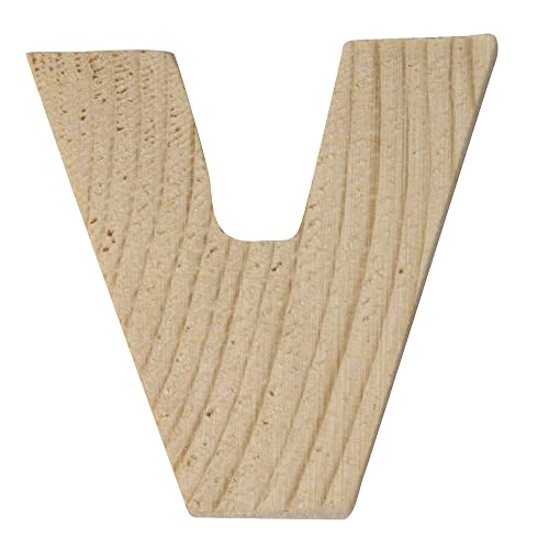 Rayher 6215400 Holzbuchstaben, 5x1cm, V Rayher 6215400 Holzbuchstaben, 5x1cm, V von Rayher
