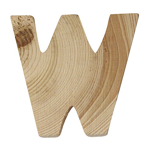 Rayher 6215500 Holzbuchstaben, 5x1cm, W von Rayher