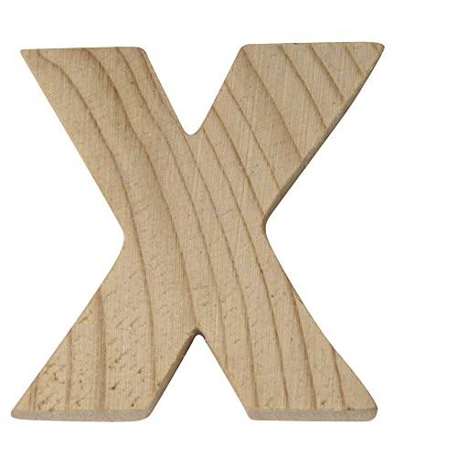 Rayher 6215600 Holzbuchstaben, 5x1cm, X von Rayher