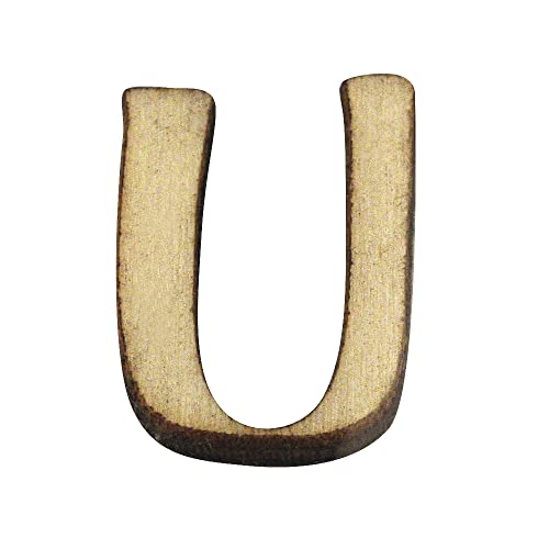 Rayher 6218000 Holz-Buchstabe, 2 cm, U von Rayher