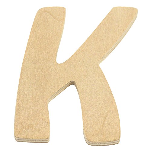 Rayher 62247000 Holz- Buchstabe K, FSC Mix Credit, 6 cm ø von Rayher