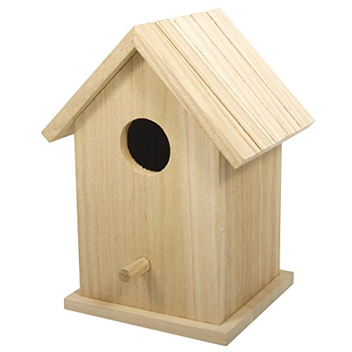 Rayher Kleines Deko-Holz-Vogelhaus, zu Dekorationszwecken geeignet, 12,5 x 10 x 17 cm (Höhe), zweiteilig, Vogelhaus zum Aufstellen, abnehmbares Dach, FSC zertifiziert naturfarben, 62291000 Rayher Kleines Deko-Holz-Vogelhaus, zu Dekorationszwecken geeignet, 12,5 x 10 x 17 cm (Höhe), zweiteilig, Vogelhaus zum Aufstellen, abnehmbares Dach, FSC zertifiziert naturfarben, 62291000 von Rayher