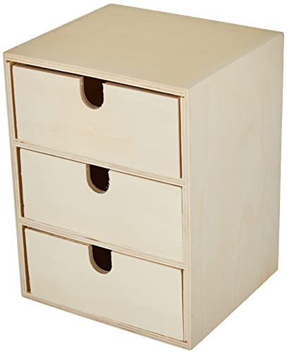 Rayher 62382000 Holz Kommödchen/Schubladenbox, 3 Schubladen, 21.5 x 14.5 x 16 cm, FSC Mix Credit, Braun Rayher 62382000 Holz Kommödchen/Schubladenbox, 3 Schubladen, 21.5 x 14.5 x 16 cm, FSC Mix Credit, Braun von Rayher