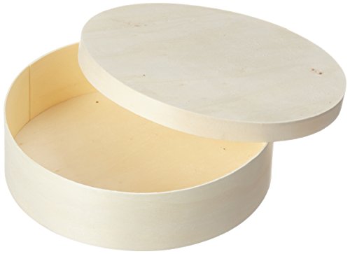 RAYHER HOBBY Rayher Spandose mit Deckel, rund, 20cm ø, Höhe 5,5cm, Spanschachtel, Holzspan natur, unbehandelt, Holzbox, Schmuckdose, zum Bemalen und Verzieren, 62400000 RAYHER HOBBY Rayher Spandose mit Deckel, rund, 20cm ø, Höhe 5,5cm, Spanschachtel, Holzspan natur, unbehandelt, Holzbox, Schmuckdose, zum Bemalen und Verzieren, 62400000 von Rayher