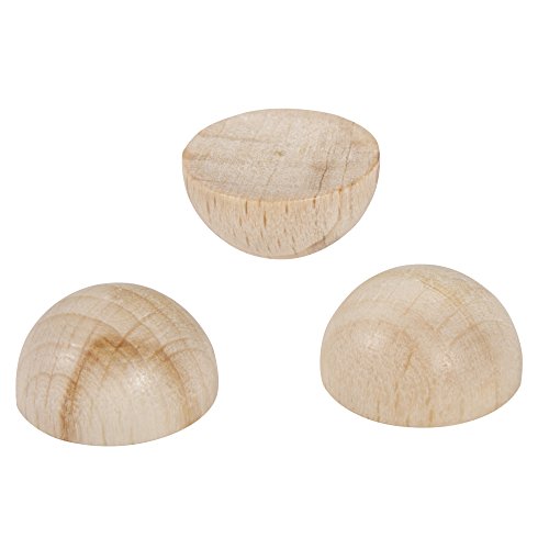 Rayher 6246500 Rohholzhalbkugeln FSC 100 %, 15 mm ø, SB-Btl 15 Stück von Rayher