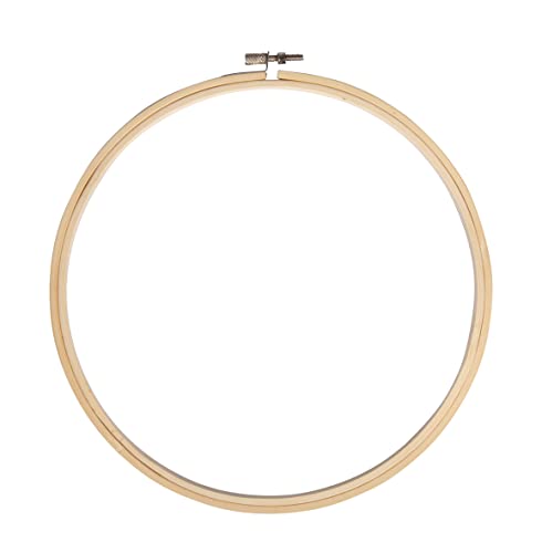 Rayher Stickrahmen rund Bambus ø 17 cm, Kreuzstich, kreisförmig, Hoop Ring Kreis, Ring für Bastelarbeiten, Nähen, für DIY-Handwerk, Stickerei Hoop, runde Nähmaschine, Cross Stitch Hoop, 62559000 von Rayher