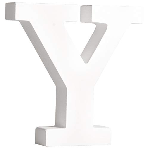 Rayher 62676000 MDF- Buchstabe Y, weiß, 11 cm, Stärke 2 cm, 3D-Buchstaben Holz, Holz-Buchstaben groß von Rayher