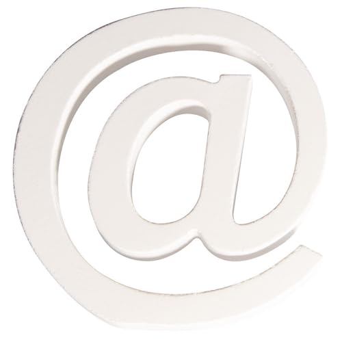 Rayher 62683000 MDF- Zeichen @, weiß, 11 cm, Stärke 2 cm, 3D-Buchstaben Holz, Holz-Buchstaben groß Rayher 62683000 MDF- Zeichen @, weiß, 11 cm, Stärke 2 cm, 3D-Buchstaben Holz, Holz-Buchstaben groß von Rayher