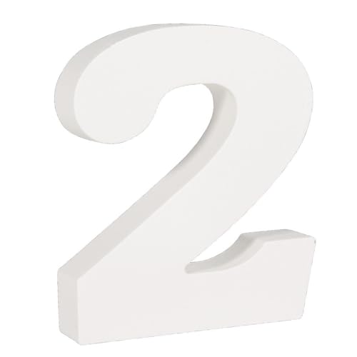 Rayher 62702000 MDF- Zahl 2, weiß, 11 cm, Stärke 2 cm, 3D-Zahl Holz, Holz-Zahl Rayher 62702000 MDF- Zahl 2, weiß, 11 cm, Stärke 2 cm, 3D-Zahl Holz, Holz-Zahl von Rayher