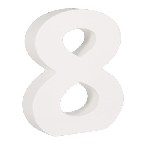 Rayher 62708000 MDF- Zahl 8, weiß, 11 cm, Stärke 2 cm, 3D-Zahl Holz, Holz-Zahl Rayher 62708000 MDF- Zahl 8, weiß, 11 cm, Stärke 2 cm, 3D-Zahl Holz, Holz-Zahl von Rayher