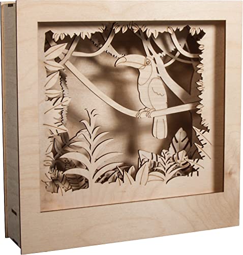 Rayher Hobby Rayher Hobby Rayher 62853505 Holzbausatz 3D-Motivrahmen Tukan, FSC zertifiziert, natur, 24 x 24 cm, Tiefe 6,5 cm, 11tlg., zum basteln und bemalen Rayher Hobby Rayher Hobby Rayher 62853505 Holzbausatz 3D-Motivrahmen Tukan, FSC zertifiziert, natur, 24 x 24 cm, Tiefe 6,5 cm, 11tlg., zum basteln und bemalen von Rayher