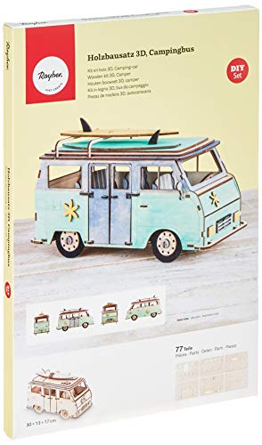 Rayher Holzbausatz Campingbus, FSC 100% zertifiziert, natur, 30 x 13 x 17 cm, 79teilig, zum basteln und bemalen, 62879505 Rayher Holzbausatz Campingbus, FSC 100% zertifiziert, natur, 30 x 13 x 17 cm, 79teilig, zum basteln und bemalen, 62879505 von Rayher