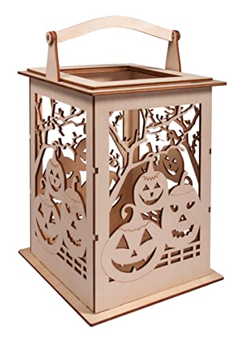 Rayher Holz Laterne Kürbis, mit Griff, 15,3x15,3x26,5cm, Holzbausatz, 15-tlg,Windlicht, für LED-Kerze, Lichterkette, Laterne Helloween, FSC Mix Credit, 62893505, Natur Rayher Holz Laterne Kürbis, mit Griff, 15,3x15,3x26,5cm, Holzbausatz, 15-tlg,Windlicht, für LED-Kerze, Lichterkette, Laterne Helloween, FSC Mix Credit, 62893505, Natur von Rayher