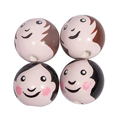 Rayher 63078000 Holzkugel Kopf, Frau und Mann, 23 mm ø, 2 Designs, handgemalt, SB-Btl. 4 Stück, natur, Normal Rayher 63078000 Holzkugel Kopf, Frau und Mann, 23 mm ø, 2 Designs, handgemalt, SB-Btl. 4 Stück, natur, Normal von Rayher