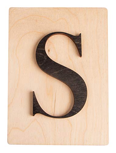 Rayher Holz Buchstabe S, FSC Mix Credit, Holzfliese 10,5x14,8cm, 3D-Buchstabe S in schwarz, 3mm starker Holzbuchstabe auf 4mm starker Holzfliese, 63110576 Rayher Holz Buchstabe S, FSC Mix Credit, Holzfliese 10,5x14,8cm, 3D-Buchstabe S in schwarz, 3mm starker Holzbuchstabe auf 4mm starker Holzfliese, 63110576 von Rayher