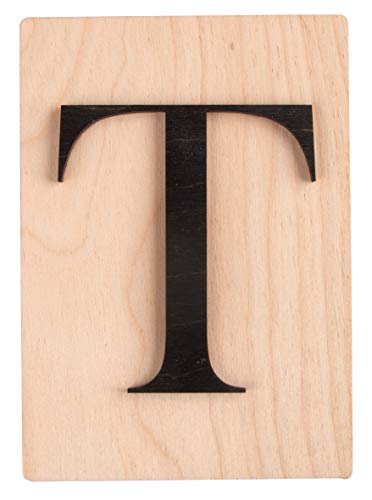 Rayher Holz Buchstabe T, FSC Mix Credit, Holzfliese 10,5x14,8cm, 3D-Buchstabe T in schwarz, 3mm starker Holzbuchstabe auf 4mm starker Holzfliese, 63111576 Rayher Holz Buchstabe T, FSC Mix Credit, Holzfliese 10,5x14,8cm, 3D-Buchstabe T in schwarz, 3mm starker Holzbuchstabe auf 4mm starker Holzfliese, 63111576 von Rayher