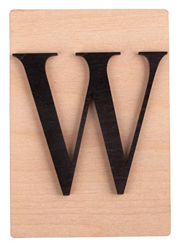 Rayher Holz Buchstabe W, FSC Mix Credit, Holzfliese 10,5x14,8cm, 3D-Buchstabe W in schwarz, 3mm starker Holzbuchstabe auf 4mm starker Holzfliese, 63114576 Rayher Holz Buchstabe W, FSC Mix Credit, Holzfliese 10,5x14,8cm, 3D-Buchstabe W in schwarz, 3mm starker Holzbuchstabe auf 4mm starker Holzfliese, 63114576 von Rayher