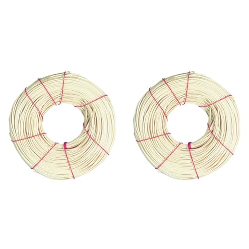 Rayher 6502900 Peddigschiene, Natur, 4 mm, Rolle 125g (ca. 75 m), Peddigrohr/Flechtrohr/Flechtmaterial, flach, Naturmaterial (Packung mit 2) von Rayher