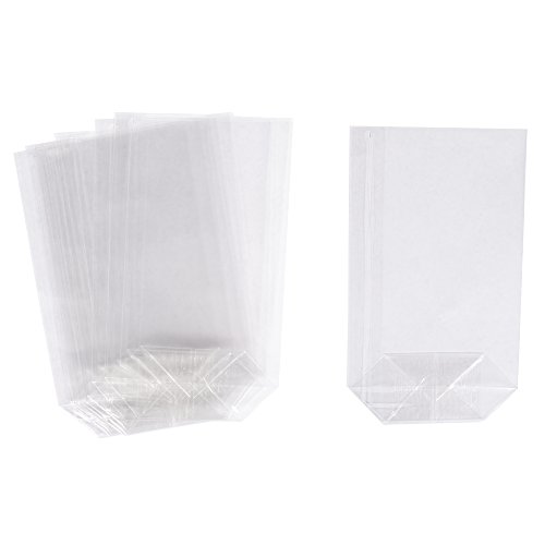 Rayher Cellophantüten, Geschenk-Bodenbeutel, 95x160mm, Btl. 10 Stück, Klarsichttüten, Gebäcktüten, Zellophantüten, Geschenktüten, Bodenbeutel transparent, 67218000, Durchsichtig von Rayher