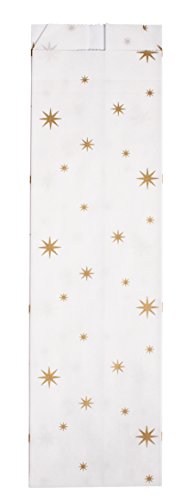 Rayher 67267616 Papier-Faltenbeutel mit goldenen Sternchen, 7 x 24 cm, Boden 5,5 cm, 70g/m2, Btl. 25 Stück, Papiertüten zum Sterne falten Rayher 67267616 Papier-Faltenbeutel mit goldenen Sternchen, 7 x 24 cm, Boden 5,5 cm, 70g/m2, Btl. 25 Stück, Papiertüten zum Sterne falten von Rayher
