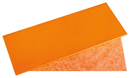 Rayher 67270210 Seidenpapier, orange, 50x75cm, 5 Bogen, 17g/m², lichtecht, farbfest, leicht transparentes, dünnes Papier, Geschenkpapier, Papier zum Basteln von Rayher