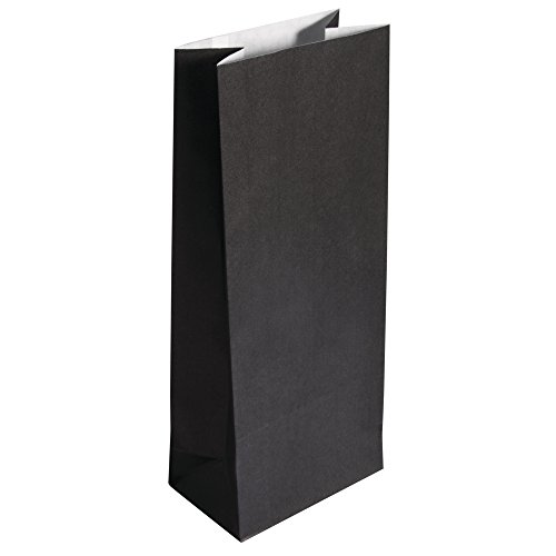Rayher 67276576 Papier-Blockbodenbeutel, 10x24x6cm, 80g/m2, SB-Btl 25Stück, schwarz von Rayher