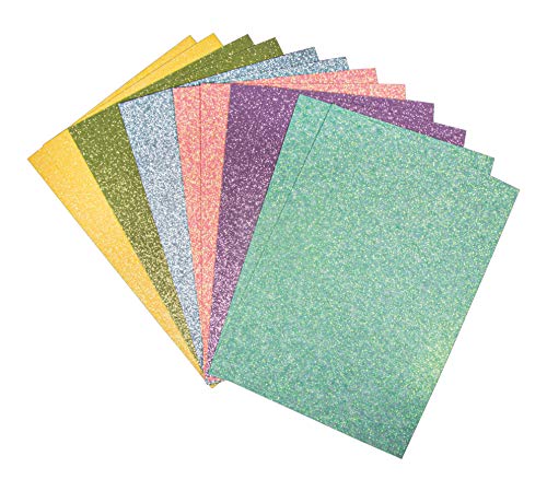 Rayher 67364000 Glitterpapier Mix - Pastell, selbstklebend, 12 Blatt, DIN A5, 14,8 x 21 cm, 130g/m2, 6 Farben sortiert, Glitzer-Papier zum Basteln, natur, normal Rayher 67364000 Glitterpapier Mix - Pastell, selbstklebend, 12 Blatt, DIN A5, 14,8 x 21 cm, 130g/m2, 6 Farben sortiert, Glitzer-Papier zum Basteln, natur, normal von Rayher
