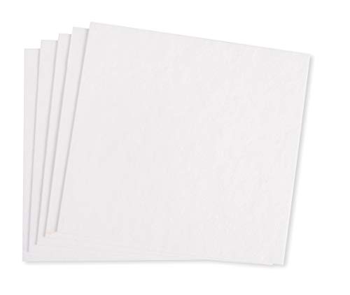 Rayher Zellstoffplatten, weiß, 20 x 21 cm, 5 Stück, Zellstoff zum Papier schöpfen, gepresste Cellulosefasern, 67366102 von Rayher