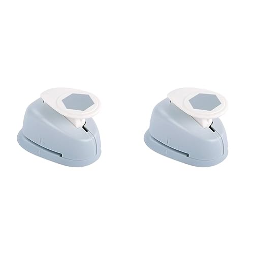 Rayher 69195000 Motivstanzer Hexagon, 2,54 cm ø, 1 Zoll, geeignet zum Stanzen von Papier/Karton bis 200g/m2, Motivlocher Sechseck (Packung mit 2) von Rayher