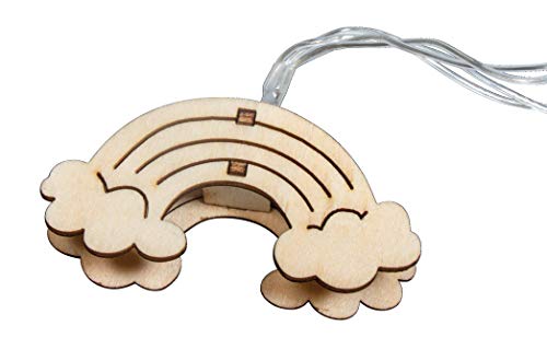 Rayher 69235159 LED-Lichterkette m. Holz-Regenbögen, lichtgelb, 175 cm, 10 LED's, Batterie m.Timerfunktion, natur, Normal Rayher 69235159 LED-Lichterkette m. Holz-Regenbögen, lichtgelb, 175 cm, 10 LED's, Batterie m.Timerfunktion, natur, Normal von Rayher
