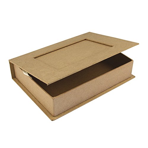 RAYHER HOBBY Rayher 71747000 Buch-Box, Pappmaché, FSC zertifiziert,22,8x16x5cm (LxBxH), Geschenkbox, Fotobox in Buchform von Rayher