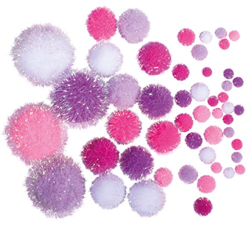 Rayher 76530000 Metallic-Pompons, 50 Stück, versch. Größen, sortiert, pink/weiß, One Size Rayher 76530000 Metallic-Pompons, 50 Stück, versch. Größen, sortiert, pink/weiß, One Size von Rayher