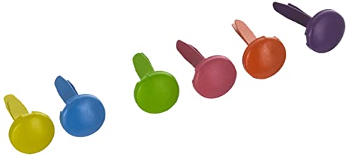 Rayher 7835449 Brads rund, Kopf 8 mm ø, Länge 16 mm, Blisterbox 50 Stück, 6 Pastell-Farben gemischt, Musterklammern, Spreizklammern Rayher 7835449 Brads rund, Kopf 8 mm ø, Länge 16 mm, Blisterbox 50 Stück, 6 Pastell-Farben gemischt, Musterklammern, Spreizklammern von Rayher