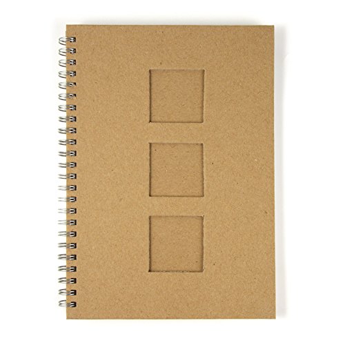 Rayher Notizbuch, mit Passepartoutstanzung,HF, 3 Quadrate, DIN A5, 60 Blatt, 100 g/m2, 8160700 von Rayher