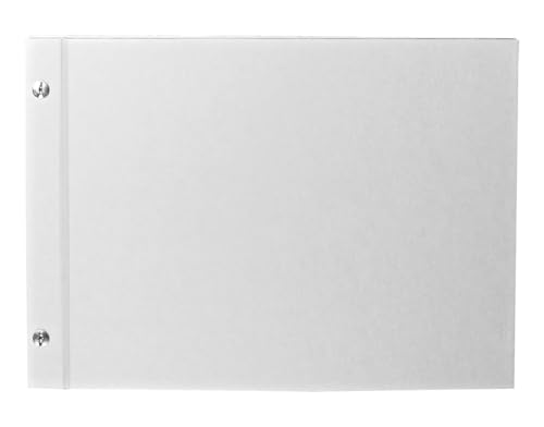 Rayher Album, weiß, geschraubt, Querformat DIN A4, 23 x 35 cm, 25 weiße Blätter, 200 g/m2, Schraubalbum, Fotoalbum, zum selbst gestalten für Hochzeit, Taufe, Geburtstag, 8161200 von Rayher