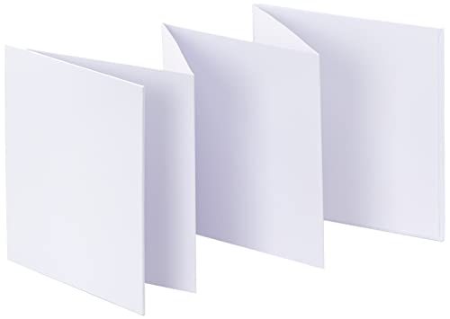 Rayher Hobby Rayher Leporello, weiß, 13,5 x 13,5 cm, 250 g/m², Faltbuch, 12 Seiten weiß, blanko, zum Gestalten, inklusive verstärkter Vorder- und Rückseite, 8189100 von Rayher