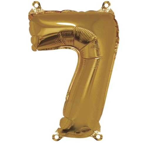 Rayher 87039616 Zahl 7 Party-/Folienballon, gold, 40cm hoch, zum Befüllen mit Luft, für Geburtstag, Silverster, Jubiläum Rayher 87039616 Zahl 7 Party-/Folienballon, gold, 40cm hoch, zum Befüllen mit Luft, für Geburtstag, Silverster, Jubiläum von Rayher