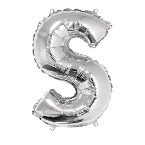 Rayher 87060606 Buchstabe S Party-/Buchstaben-/Folienballon, silber, 40cm hoch, XXL, zum Befüllen mit Luft, für Geburtstag, Hochzeit und Co Rayher 87060606 Buchstabe S Party-/Buchstaben-/Folienballon, silber, 40cm hoch, XXL, zum Befüllen mit Luft, für Geburtstag, Hochzeit und Co von Rayher
