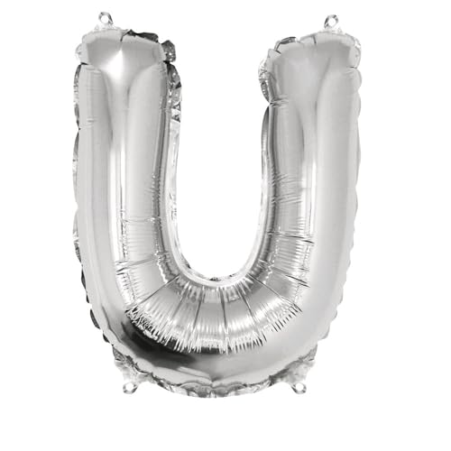Rayher 87062606 Buchstabe U Party-/Buchstaben-/Folienballon, silber, 40cm hoch, XXL, zum Befüllen mit Luft, für Geburtstag, Hochzeit und Co Rayher 87062606 Buchstabe U Party-/Buchstaben-/Folienballon, silber, 40cm hoch, XXL, zum Befüllen mit Luft, für Geburtstag, Hochzeit und Co von Rayher