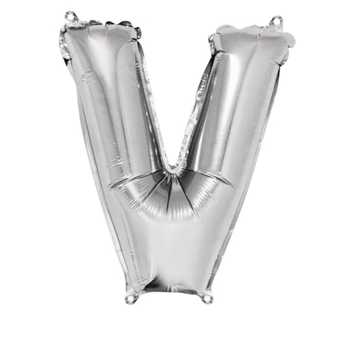 Rayher 87063606 Buchstabe V Party-/Buchstaben-/Folienballon, silber, 40cm hoch, XXL, zum Befüllen mit Luft, für Geburtstag, Hochzeit und Co Rayher 87063606 Buchstabe V Party-/Buchstaben-/Folienballon, silber, 40cm hoch, XXL, zum Befüllen mit Luft, für Geburtstag, Hochzeit und Co von Rayher