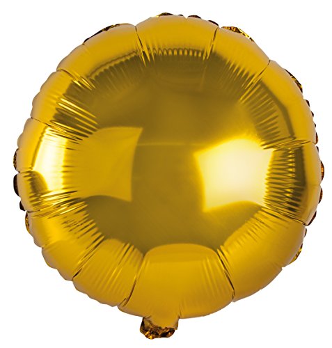 Rayher 87177616 Folienballon Rund, 44cm Ø, gold, XXL Partyballon für Heliumfüllung und Luftfüllung geeignet Rayher 87177616 Folienballon Rund, 44cm Ø, gold, XXL Partyballon für Heliumfüllung und Luftfüllung geeignet von Rayher