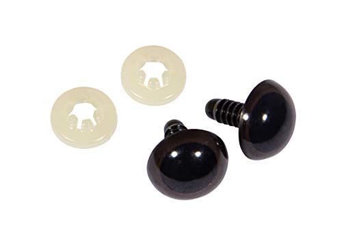 Rayher 8911305 Kunststoff Sicherheitsaugen, zum Stecken, 18 mm ø, Btl. 10 Stück, mit Unterlegscheiben, dunkelbraun, Tieraugen, Teddyaugen, Puppenaugen Rayher 8911305 Kunststoff Sicherheitsaugen, zum Stecken, 18 mm ø, Btl. 10 Stück, mit Unterlegscheiben, dunkelbraun, Tieraugen, Teddyaugen, Puppenaugen von Rayher