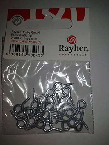 Rayher 8937043 Ringschrauben, SB-Btl. 24 Stück, verzinkt, 8x3 mm Rayher 8937043 Ringschrauben, SB-Btl. 24 Stück, verzinkt, 8x3 mm von Rayher