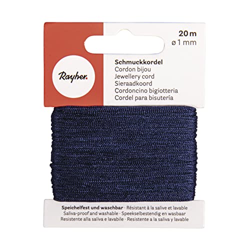 Rayher 8947310 Schmuckkordel ø 1 mm, SB-Karte 20 m, dunkelblau Rayher 8947310 Schmuckkordel ø 1 mm, SB-Karte 20 m, dunkelblau von Rayher