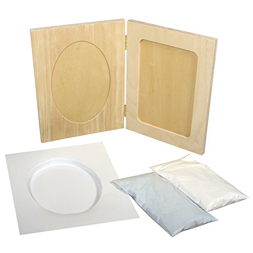 Rayher Abform-Set Babyhände oder Babyfüße, mit Holz-Bilderrahmen zum Aufklappen, 30 x 20 cm, Geschenk zur Geburt, Taufe, Babyparty, 36001000 Rayher Abform-Set Babyhände oder Babyfüße, mit Holz-Bilderrahmen zum Aufklappen, 30 x 20 cm, Geschenk zur Geburt, Taufe, Babyparty, 36001000 von Rayher