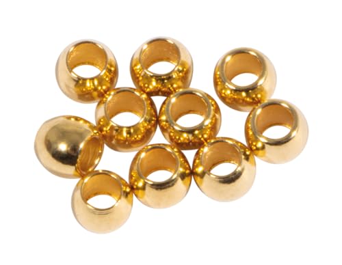 Rayher Abstandsperlen, Metall, gold, 3 x 2,5 mm, Lochdurchmesser 1,7 mm, Btl.10 Stück, Metallperlen, Zwischenperlen Metall, Schmuckperlen Metall, 22970616 von Rayher