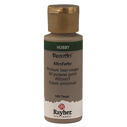Rayher Acrylfarbe, taupe, Allesfarbe matt, Flasche 59 ml, hochpigmentierte, cremige Allzweckfarbe, sehr gute Deckkraft, lichtecht, farbintensiv, wasserfest, schnell trocknend, 38000509 Rayher Acrylfarbe, taupe, Allesfarbe matt, Flasche 59 ml, hochpigmentierte, cremige Allzweckfarbe, sehr gute Deckkraft, lichtecht, farbintensiv, wasserfest, schnell trocknend, 38000509 von Rayher