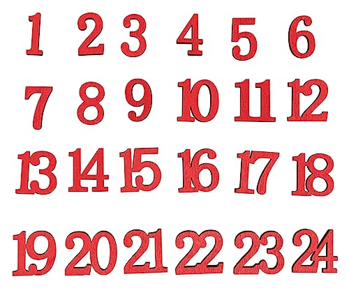Rayher Adventskalender-Zahlen, 2 cm, rot, Btl. 24 Stück, Holzzahlen 1-24, mit Klebepunkt, Zahlen für Adventskalender, 46709287 Rayher Adventskalender-Zahlen, 2 cm, rot, Btl. 24 Stück, Holzzahlen 1-24, mit Klebepunkt, Zahlen für Adventskalender, 46709287 von Rayher
