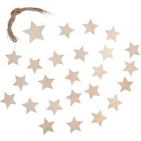 Rayher Adventskalenderzahlen Holz Hänger Sterne beige 24 St. von Rayher